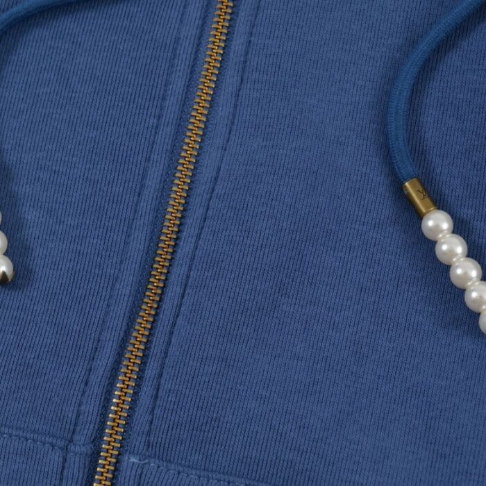 Hoodie Louis Vuitton Zip-Up Blue Edition LV048 - Image 5