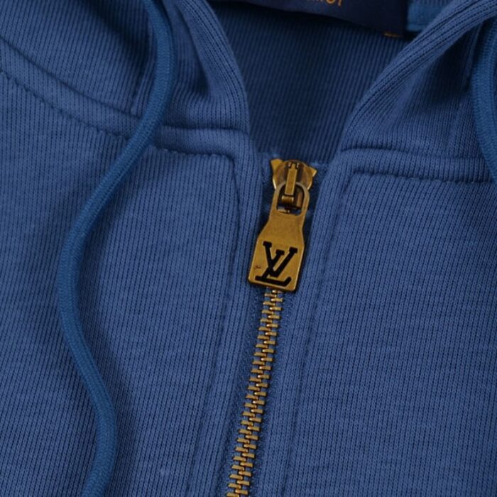Hoodie Louis Vuitton Zip-Up Blue Edition LV048 - Image 7