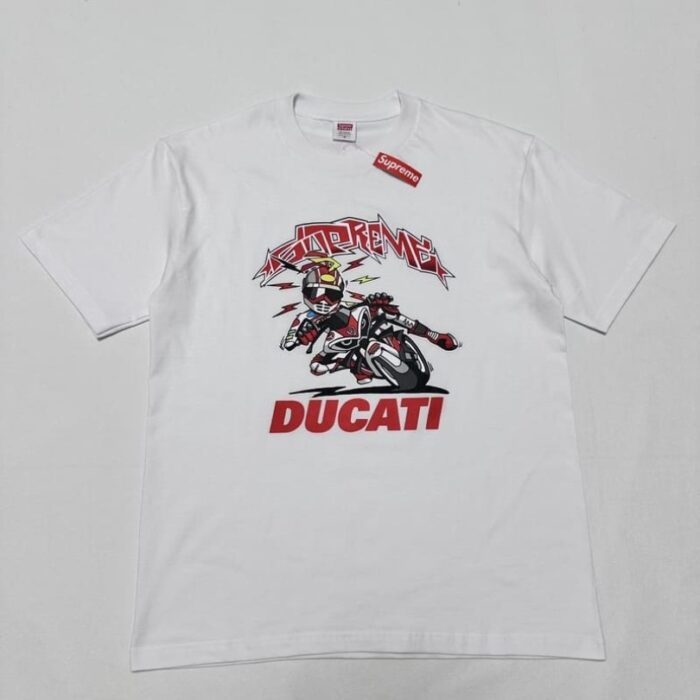 T-shirt Supreme Ducati Racing Graphic White SP038 - Image 5