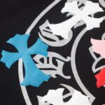 Sweatshirt Chrome Hearts Multicolor Crosses Black CH008 - Image 5