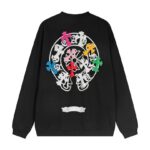Sweatshirt Chrome Hearts Multicolor Crosses Black CH008 - Image 2