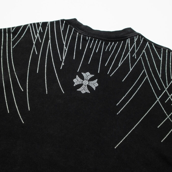 Sweatshirt Chrome Hearts Rhinestone Graphic CH048 - Image 5