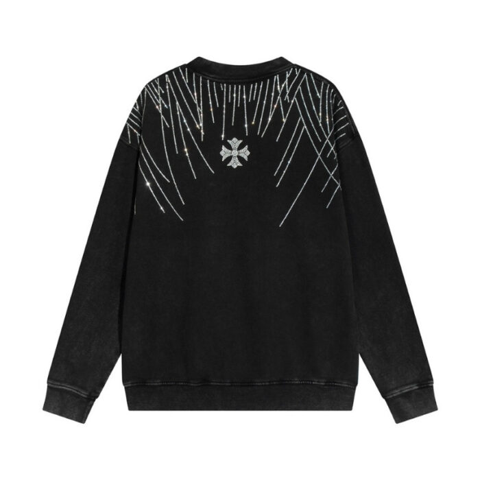 Sweatshirt Chrome Hearts Rhinestone Graphic CH048 - Image 2