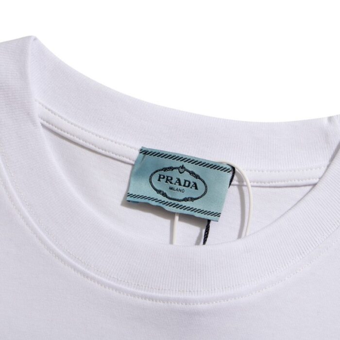 T-shirt Prada Bicycle Print White PD019 - Image 7