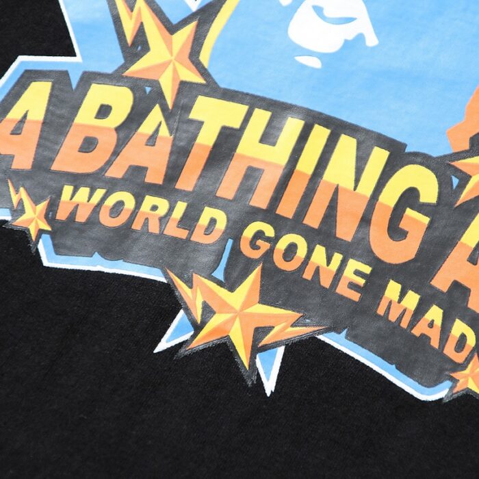 T-shirt BAPE World Gone Mad Black BP014 - Image 7