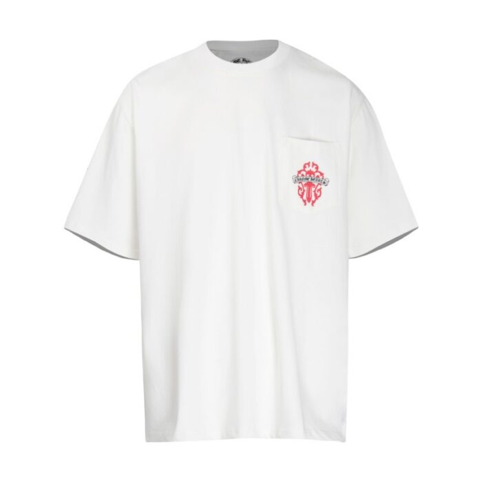 T-shirt Chrome Hearts Red Cross Crest White CH003 - Image 4