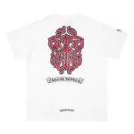 T-shirt Chrome Hearts Red Cross Crest White CH003 - Image 2
