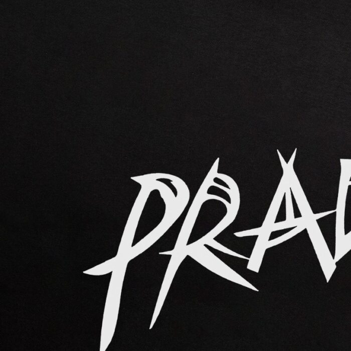 T-shirt Prada Milano Black Graphic Logo PD033 - Image 4