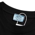 T-shirt Prada Milano Black Graphic Logo PD033 - Image 8