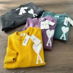 Sweater Ami Paris Ami de Coeur crew neck AMP001 - Image 7