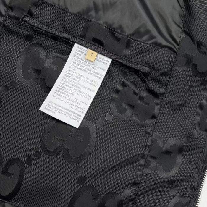 Puffer Jacket Gucci Monogram Black GC081 - Image 8