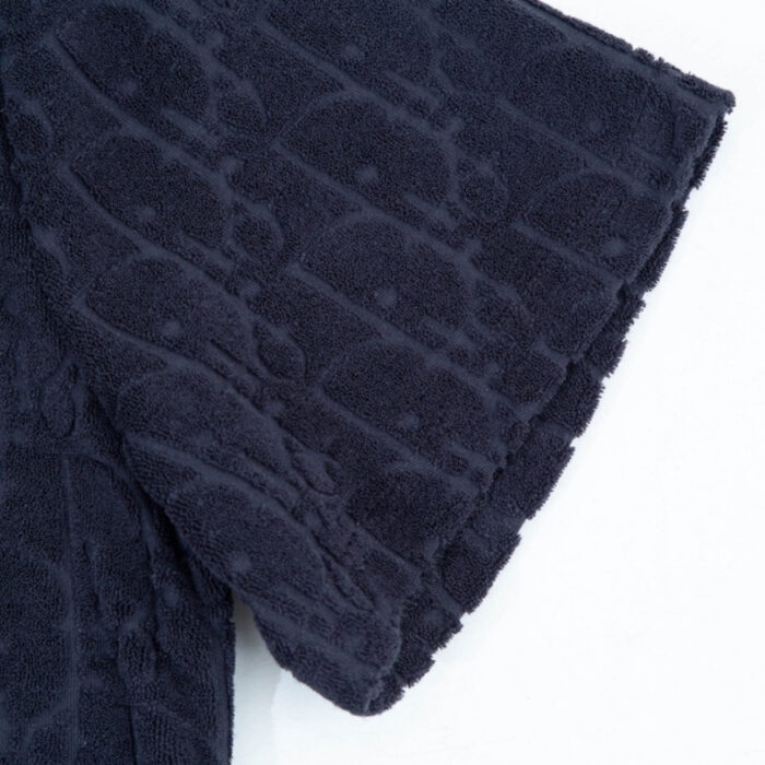 T-shirt Christian Dior Embossed Monogram Navy DO051 - Image 6