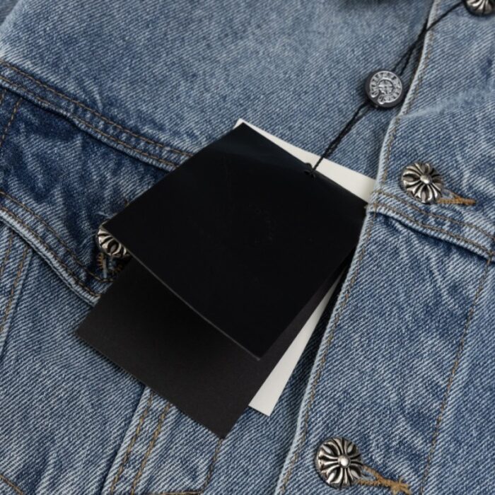 Denim Jacket Chrome Hearts Cross Design CH068 - Image 8