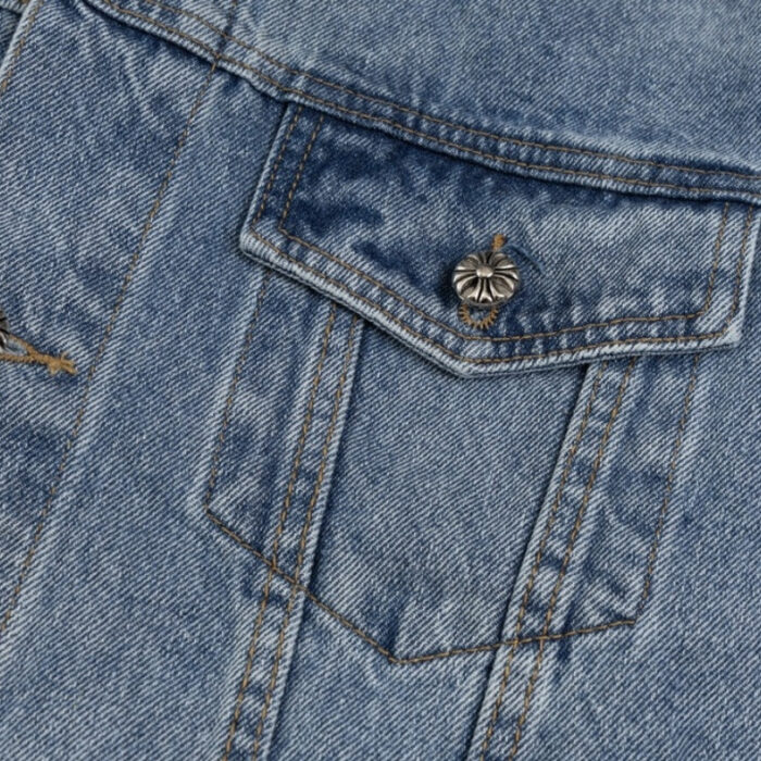 Denim Jacket Chrome Hearts Cross Design CH068 - Image 6