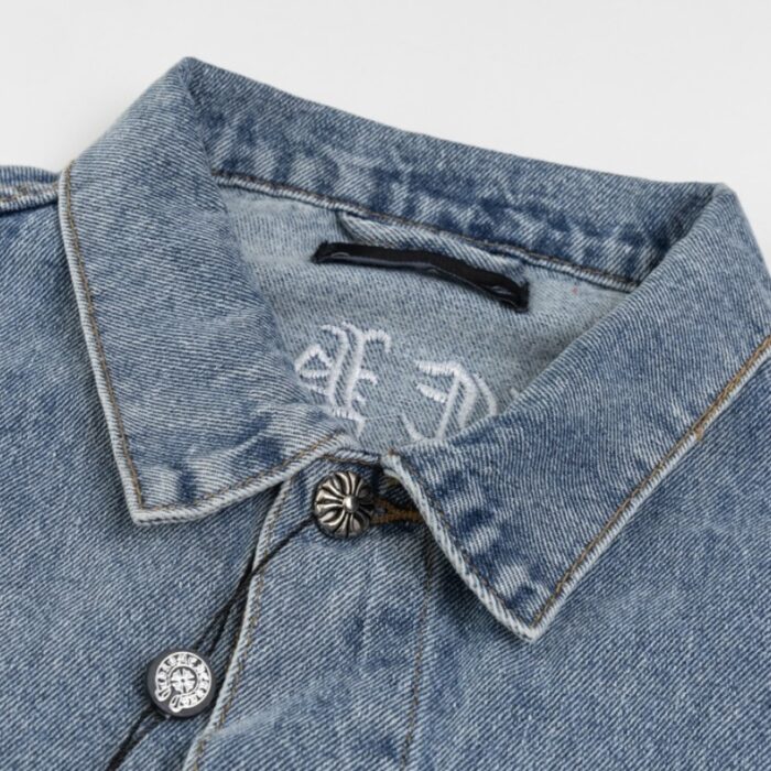 Denim Jacket Chrome Hearts Cross Design CH068 - Image 7
