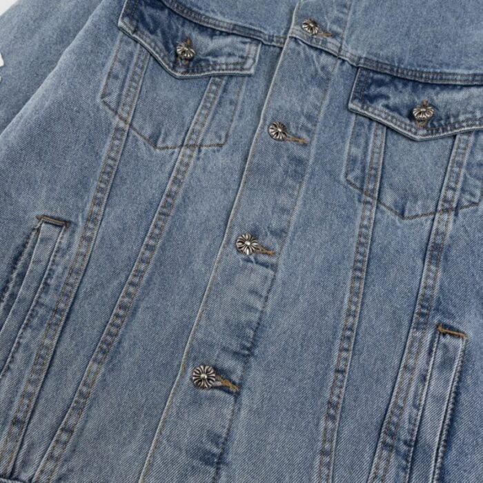 Denim Jacket Chrome Hearts Cross Design CH068 - Image 5