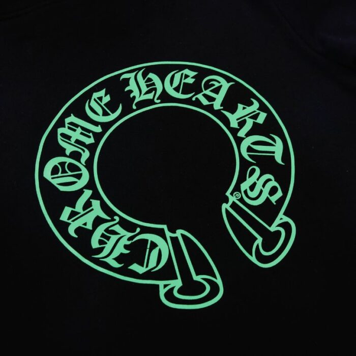 Hoodie Chrome Hearts Neon Logo Black CH072 - Image 4