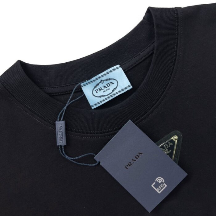 T-shirt Prada Black Men's PD043 - Image 8