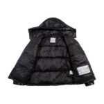 Jacket Puffer Moncler Black with Hood MCL013 - Image 4