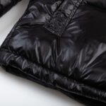 Jacket Puffer Moncler Black with Hood MCL013 - Image 9