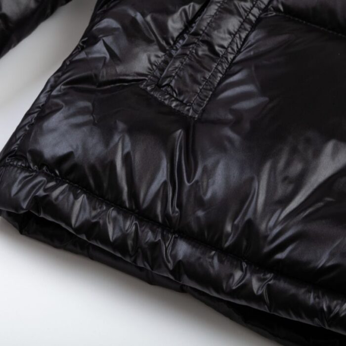 Jacket Puffer Moncler Black with Hood MCL013 - Image 9