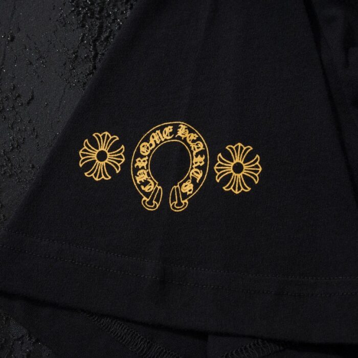 T-shirt Chrome Hearts Black Yellow Logo CH010 - Image 8