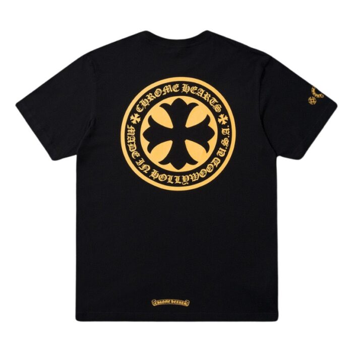 T-shirt Chrome Hearts Black Yellow Logo CH010 - Image 2