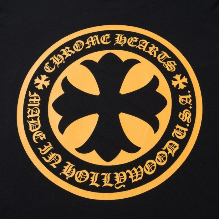 T-shirt Chrome Hearts Black Yellow Logo CH010 - Image 5