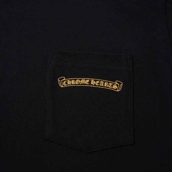 T-shirt Chrome Hearts Black Yellow Logo CH010 - Image 10