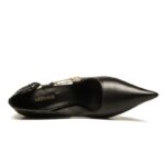 Versace Pointed Toe Stiletto Heel Pumps Buckle Strap VSC010 - Image 4