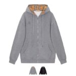 Burberry Embroidered King Logo Zip-Up Hoodie BY021 - Image 9