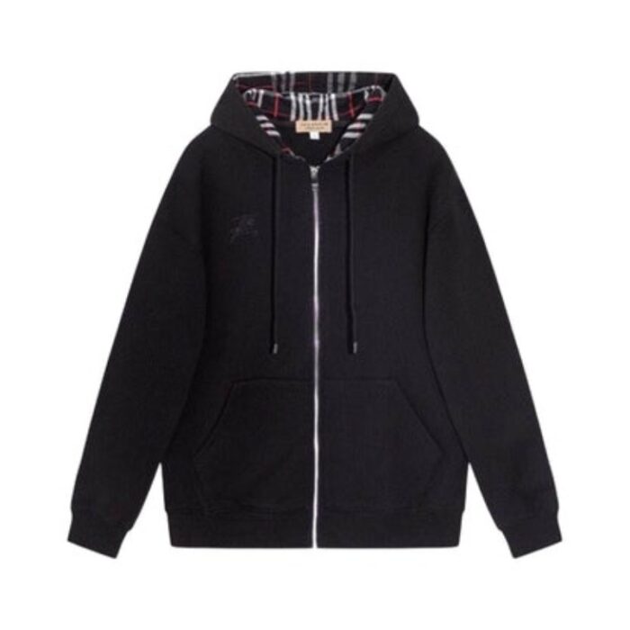 Burberry Embroidered King Logo Zip-Up Hoodie BY021 - Image 10