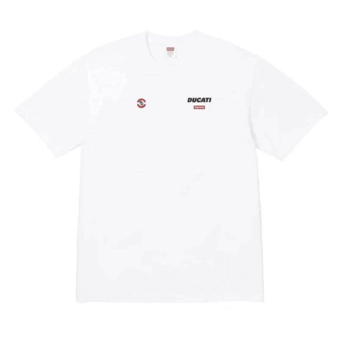 T-shirt Ducati Supreme Ducati Logo White SP074 - Image 2