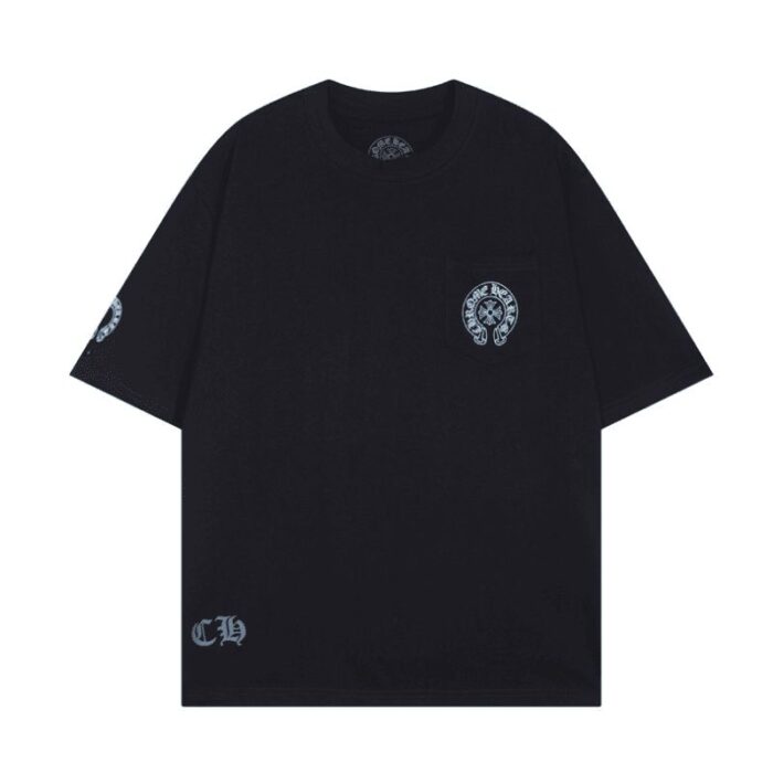 T-Shirt Chrome Hearts Triple Cross Logo Black CH131 - Image 2