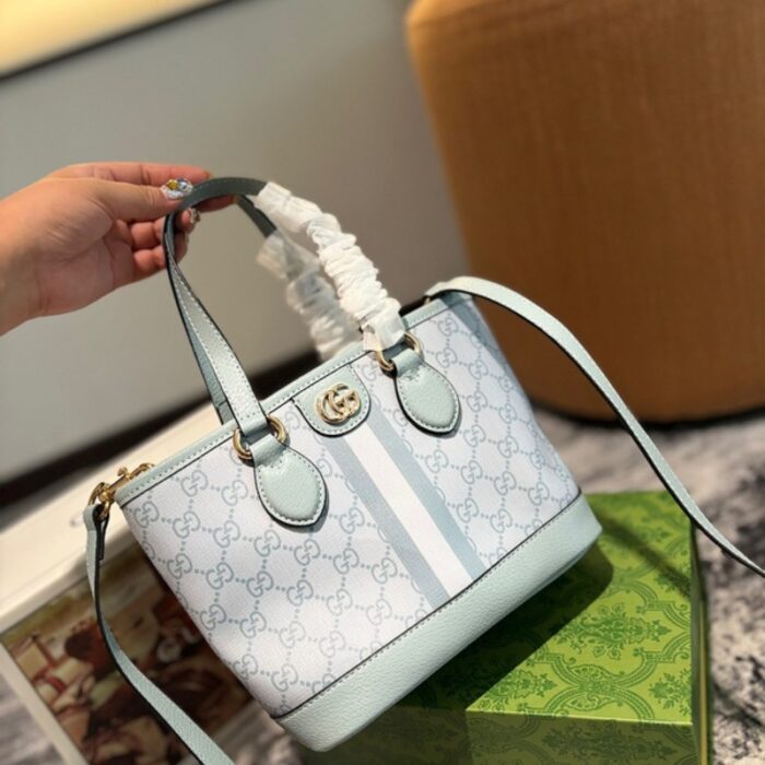 Gucci Ophidia Mini Tote Bag Blue GC254 - Image 2