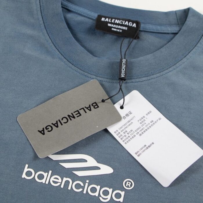 T-shirt Balenciaga Blue BL165 - Image 4