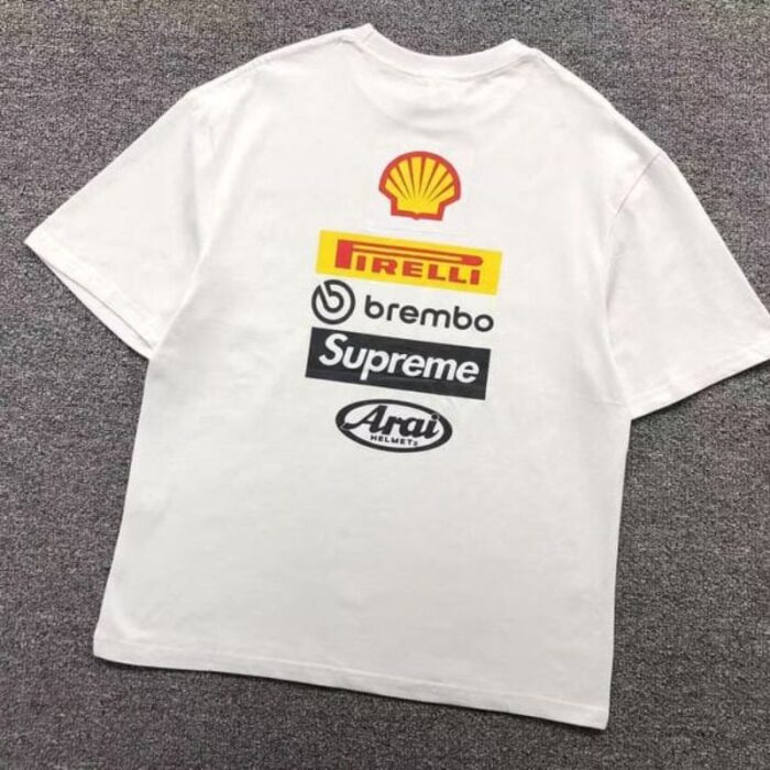 T-shirt Ducati Supreme Ducati Logo White SP074 - Image 3