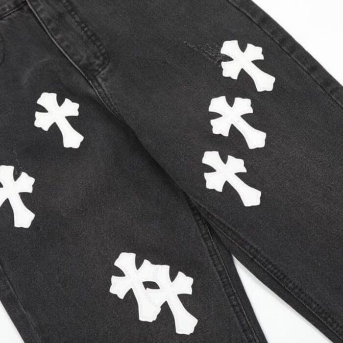Pants Chrome Hearts Jeans Cross Patches CH126 - Image 3