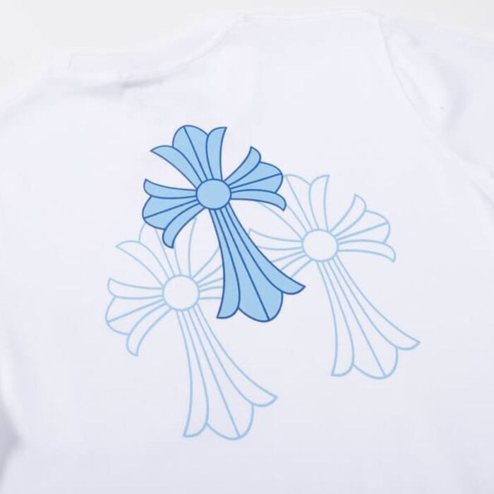 T-Shirt Chrome Hearts Triple Cross Logo White CH132 - Image 3