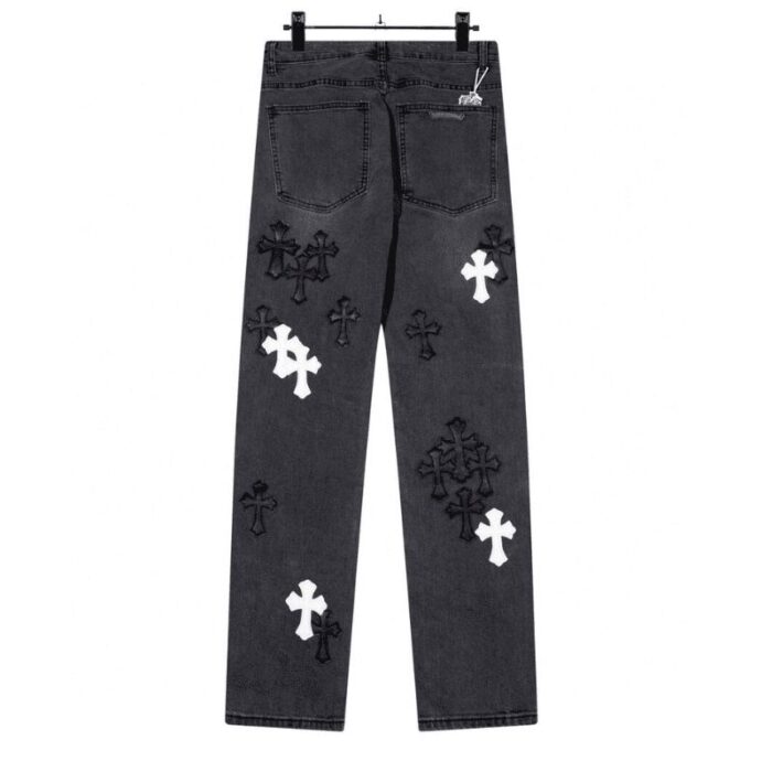 Pants Chrome Hearts Jeans Cross Patches CH135 - Image 3