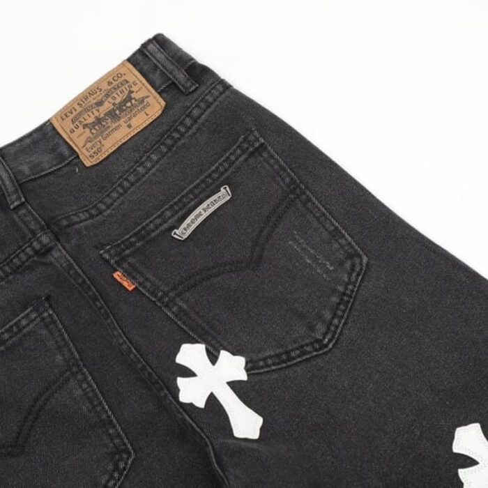 Pants Chrome Hearts Jeans Cross Patches CH126 - Image 5