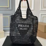 Prada Raffia Tote Bag PD078 - Image 9