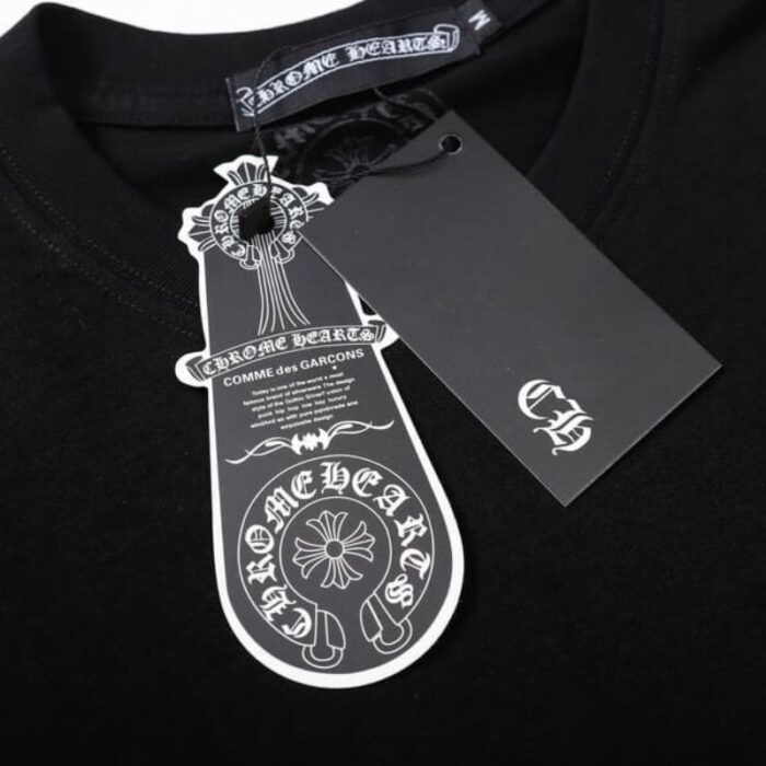 T-Shirt Chrome Hearts Triple Cross Logo Black CH131 - Image 3