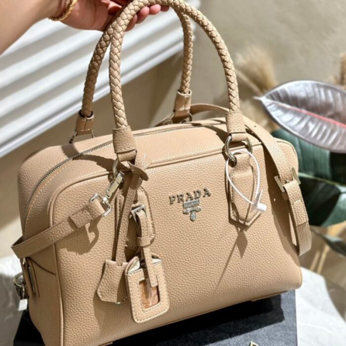 Prada Bauletto Vitello Daino Tote Bag PD102 - Image 8