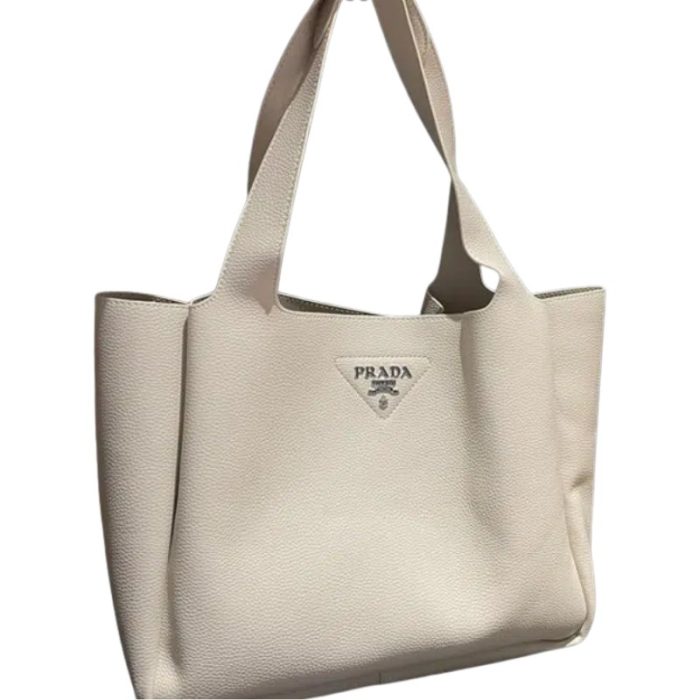 Prada Flou Leather Tote Bag PD094 - Image 1