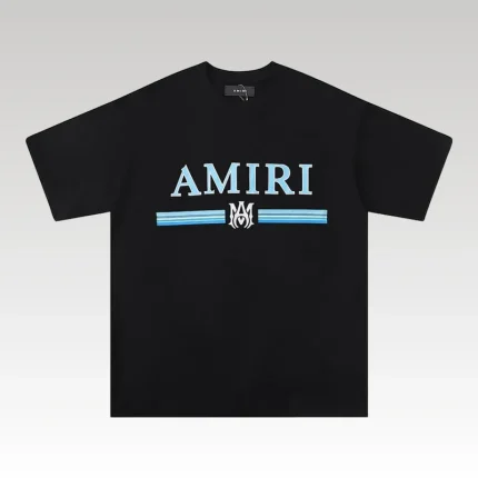 Amiri Bar Logo Black/Blue T-Shirt - Drip Slum