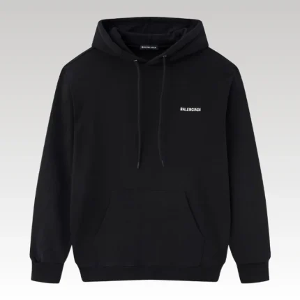 Balenciaga Classic Logo Hoodie Black BL008 - Drip Slum