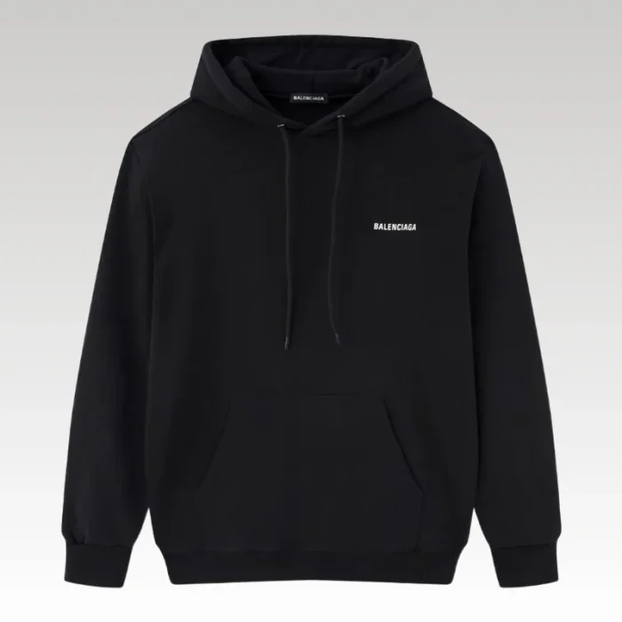Balenciaga Classic Logo Hoodie Black BL008 - Drip Slum