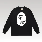 BAPE x New Balance Logo Sweatshirt Black BP062 - Drip Slum
