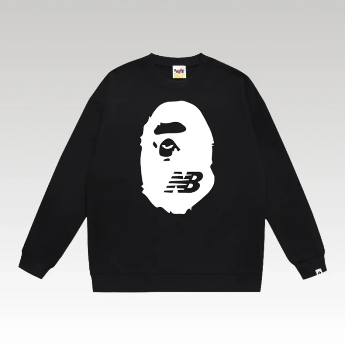 BAPE x New Balance Logo Sweatshirt Black BP062 - Drip Slum